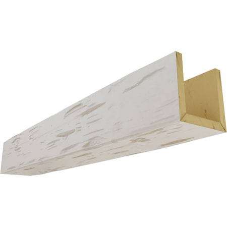 3-Sided (U-beam) Pecky Cypress Endurathane Faux Wood Ceiling Beam, Factory Prepped, 10Wx8H X8'L
